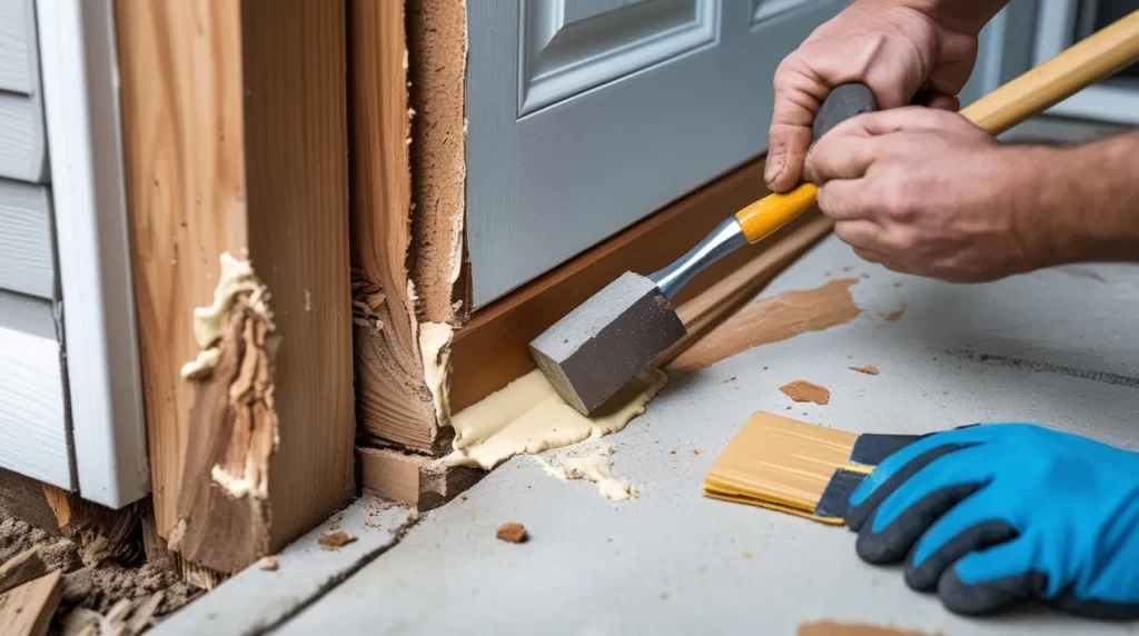 how to repair a door jamb wood