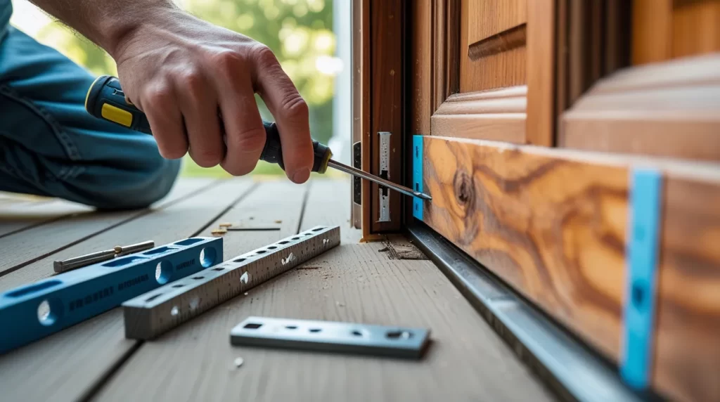 Fixing a Misaligned Exterior Door in a Crooked Frame