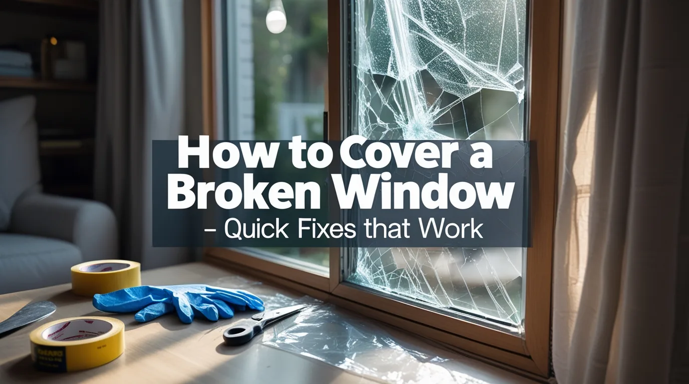 how to cover a broken window