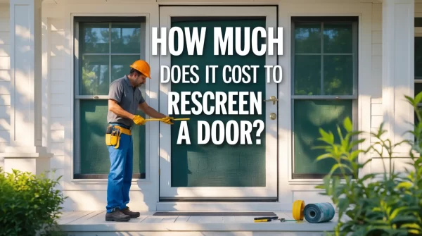 how much does it cost to rescreen a door​