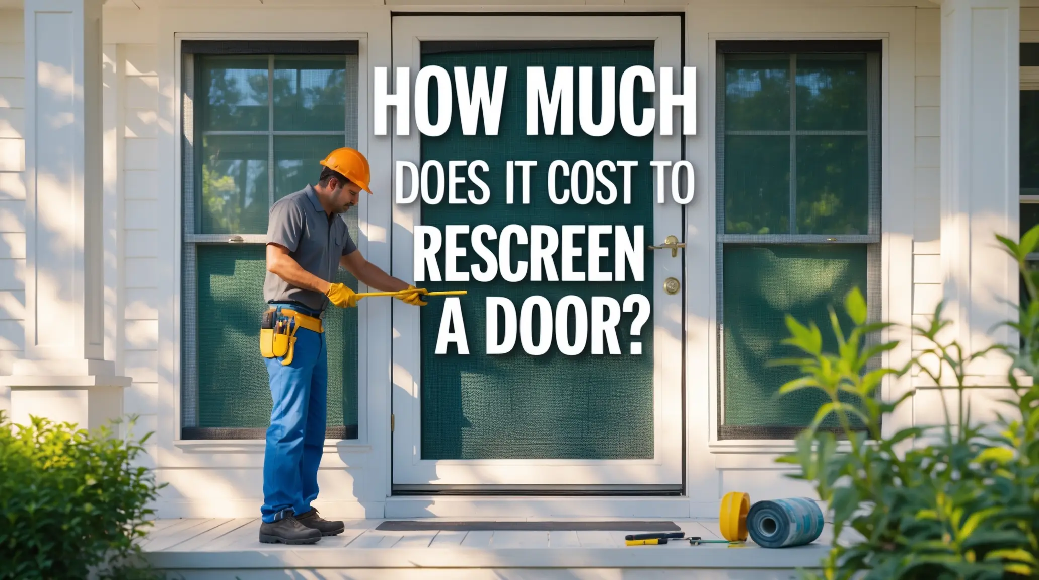 how much does it cost to rescreen a door​