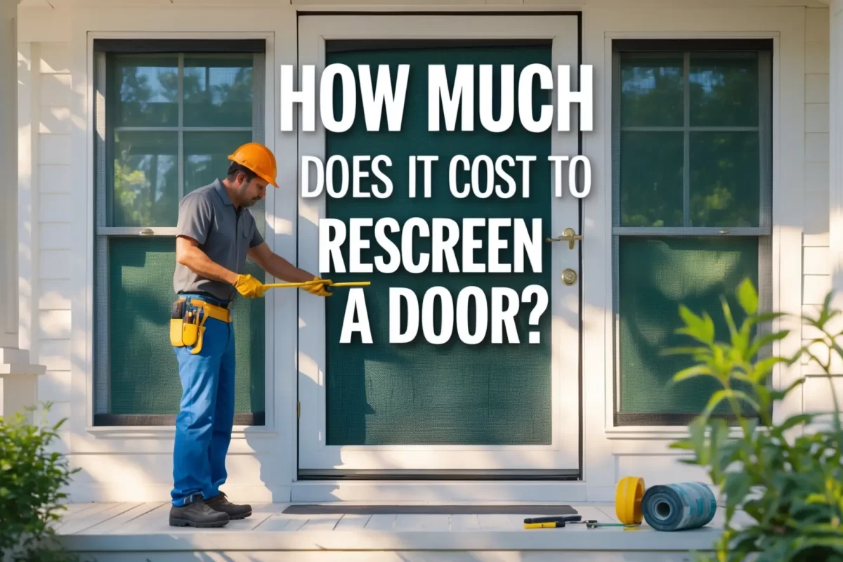 how much does it cost to rescreen a door​