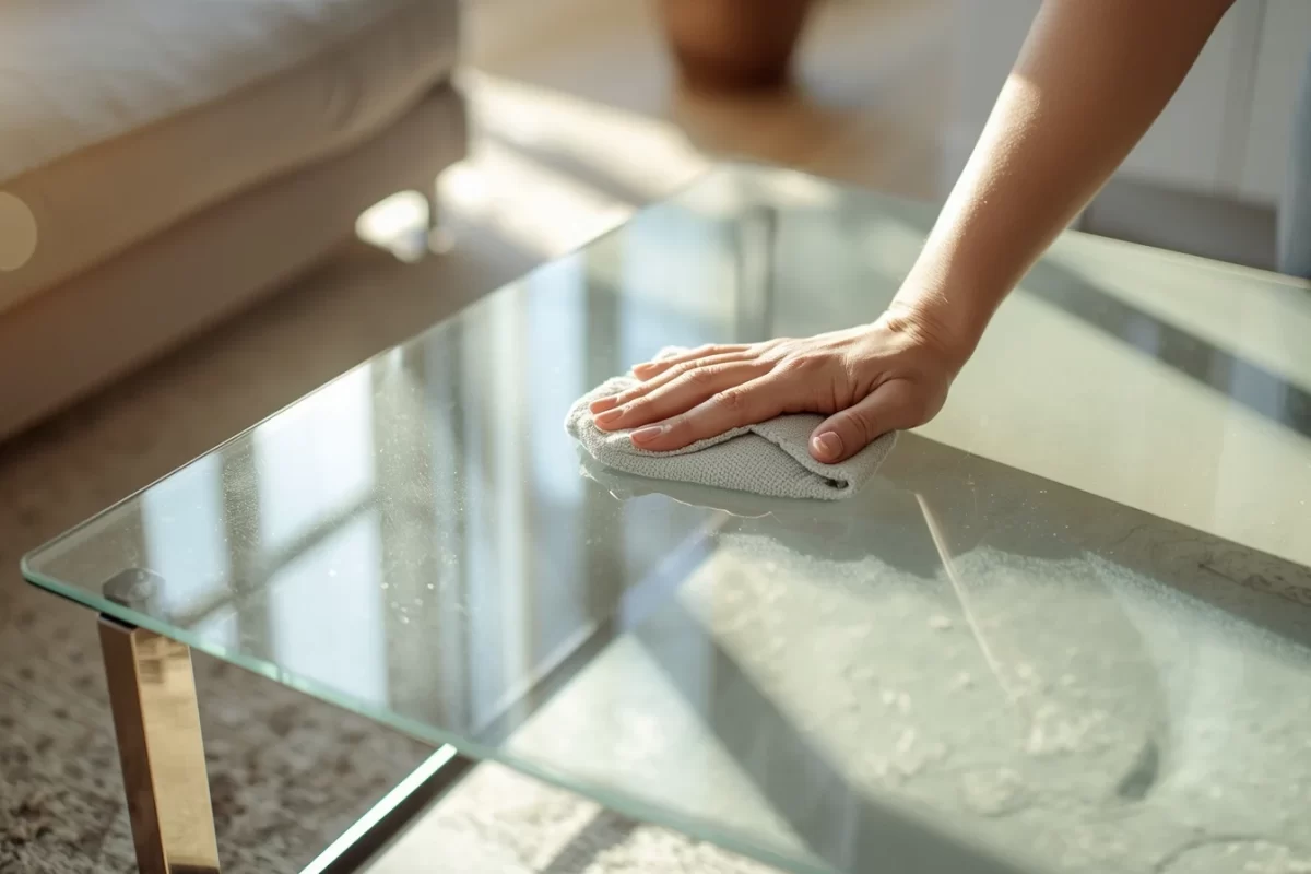 how to clean a glass table top