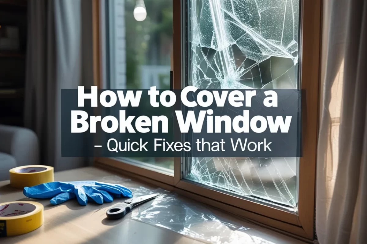 how to cover a broken window