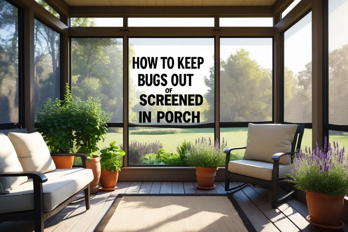 how to keep bugs out of screened in porch